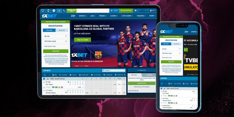 Hình ảnh Bản di động tiện lợi của nhà cái 1xbet