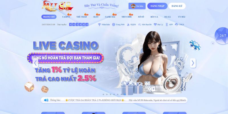 Hình ảnh Trương trình hoàn trả cực kỳ hấp dẫ tại Mu88